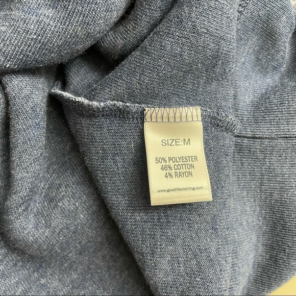 Goodlife Clothing Men’s Reverso Fleece Crewneck Sweater Blue Size Medium NWOT - Picture 7 of 7